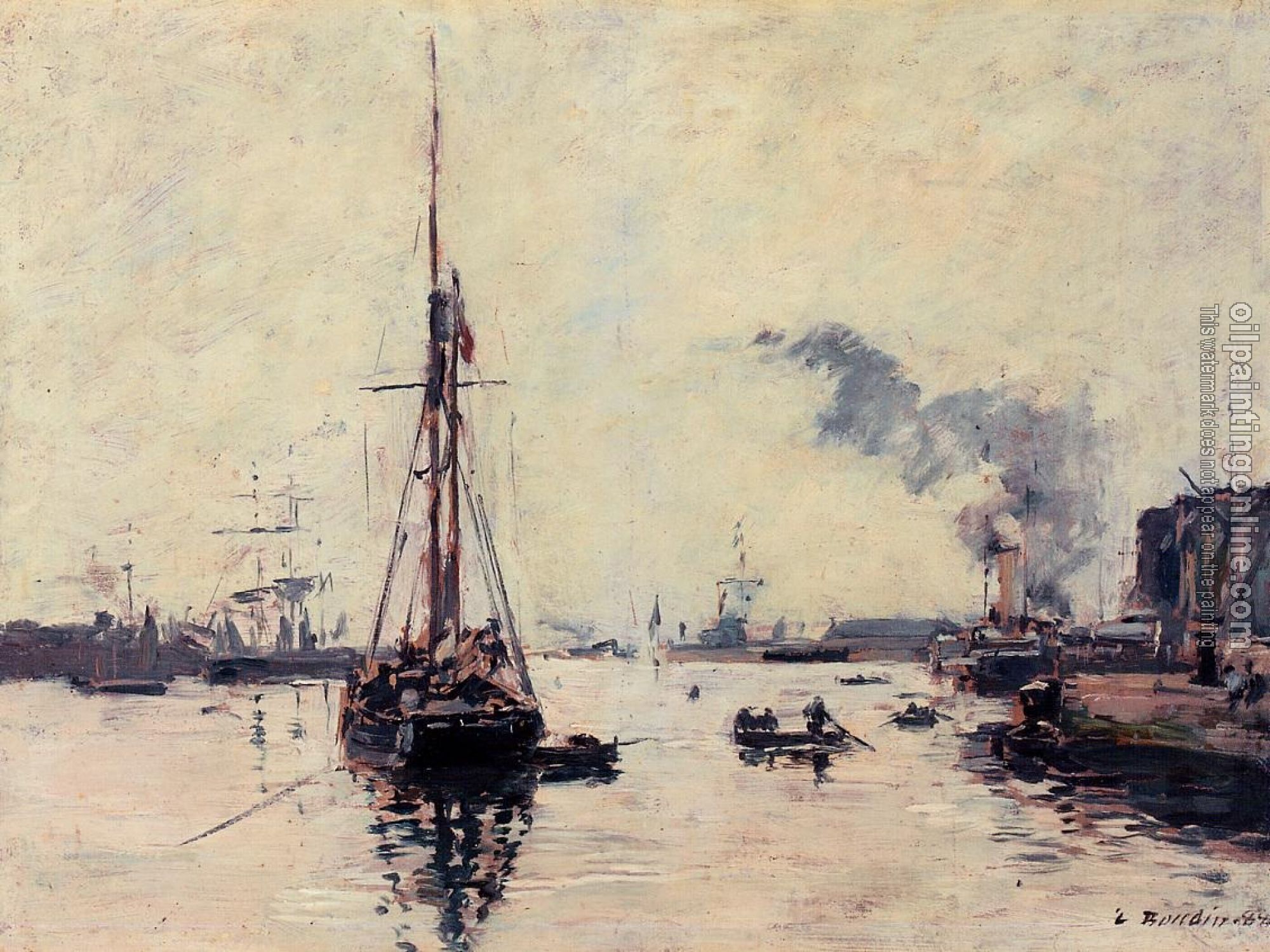 Boudin, Eugene - Port Scene